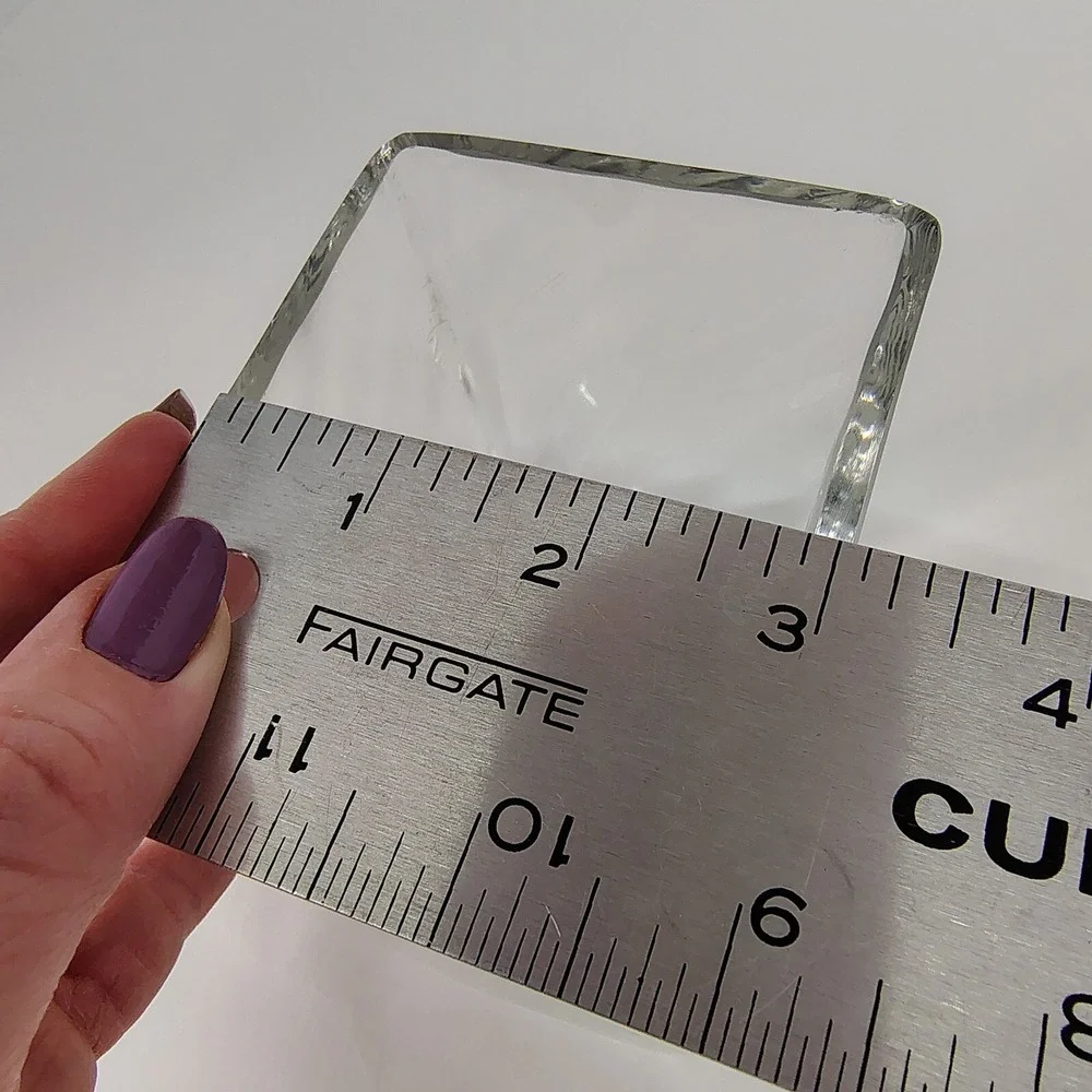 Rectangle Clear Glass Vase 5.5